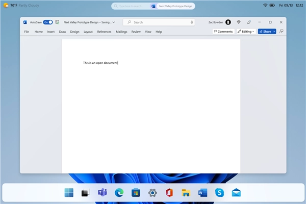 微软展示下一代Windows系统首张界面图:UI焕然一新!惊现灵动岛